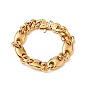Bracelet chaîne à maillons grain de café cristal strass, placage ionique (ip) 304 bijoux en acier inoxydable pour hommes femmes