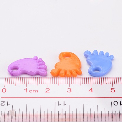 Baby Shower Ornaments Acrylic Baby Feet Pendants