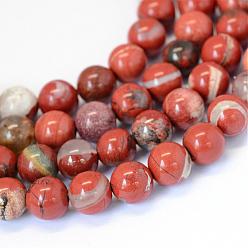 Natürliche rote Jaspis runde Perle Stränge