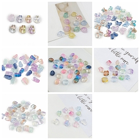 Perles de verre tchèques transparentes, animaux, couleur mixte