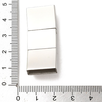 304 Stainless Steel Magnetic Clasps, Rectangle