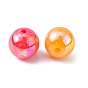 Plating Eco-Friendly Poly Styrene Acrylic Beads, Plated with AB Color, Round