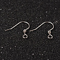 304 Stainless Steel Earring Hook Jewelry Findings, with Horizontal Loop, Ear Wire