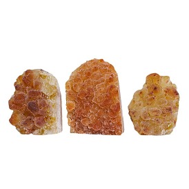Natural Drusy Yellow Crystal Display Decorations, Raw Yellow Crystal Cluster, Nuggets