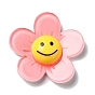 Cabuchones de acrílico, flor con cara sonriente