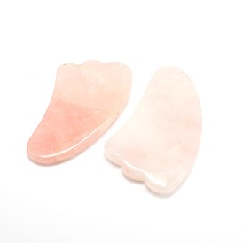 Tablas de gua sha de cuarzo rosa natural, herramientas de masaje de raspado, gua sha herramientas faciales
