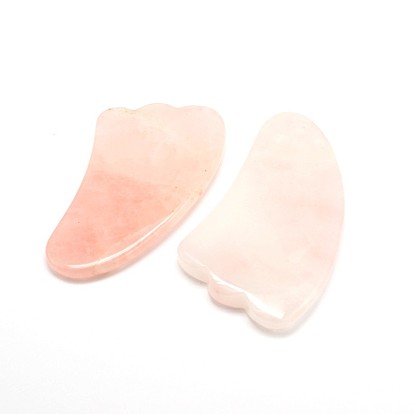 Натуральный розовый кварц гуа-ша доски, очищающие массажные инструменты, gua sha лицевые инструменты