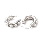 Пластиковые серьги-кольца с жемчугом, украшения из латуни для женщин