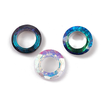 Соединительные кольца для гальванического стекла, кристаллическое космическое кольцо, призматическое кольцо, граненые, круглые кольца