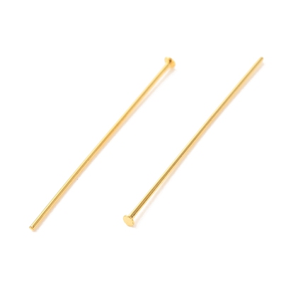 Brass Flat Head Pins, Long-Lasting Plated