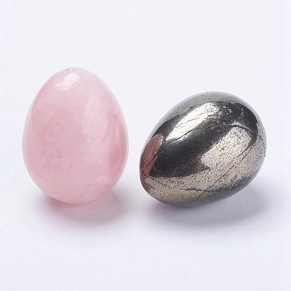 Natural Gemstone Egg Stone, Pocket Palm Stone for Anxiety Relief Meditation Easter Decor