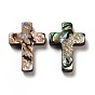 Естественно Paua стеклянные бусы, религия крест