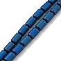 Electroplated Synthetic Non-magnetic Hematite Beads Strands, Frosted, Column