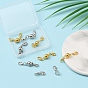 8Sets 2 Colors Eco-Friendly Brass Magnetic Clasps Converter, with Lobster Claw Clasps, Lead Free & Nickel Free, Round