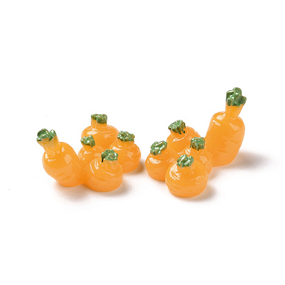 Adorables cabochons en résine opaque, carottes