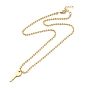 2 pcs 2 ensemble de colliers pendentif clé et cadenas de style, placage ionique (ip) 304 bijoux en acier inoxydable pour femmes