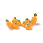 Adorables cabochons en résine opaque, carottes