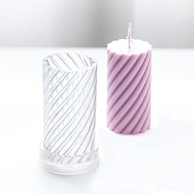 DIY Plastic Spiral Shape Cylinder Candle Molds, Candle Making Molds, for Resin Casting Epoxy Mold