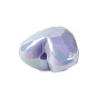 Placage uv perles acryliques opaques, iridescent, facette, cœur