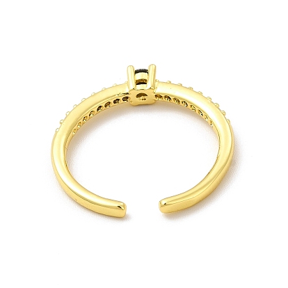 Открытое кольцо-манжета из кубического циркония, стеллаж с покрытием из настоящей позолоченной латуни для женщин, без свинца и без кадмия