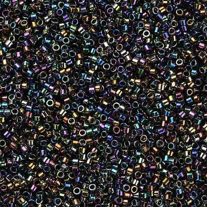 Perles de rocaille cylindriques, lustre de couleurs opaques, taille uniforme