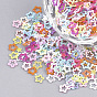 Accessoires d'ornement, paillette / paillettes en plastique pvc, de couleur plaquée ab , étoiles