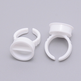 Fiber Tattoo Rings Cups, Disposable Glue Holder, Tattoo Ink Pigment Ring, Makeup Rings Palette for Eyelash Extension Nail Art
