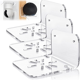 Universal Transparent Acrylic Floating Wall Shelves for Security Cameras