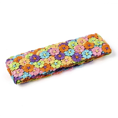 5 лепестки цветов, отделка из полиэстера и кружева., вышитая аппликационная лента для шитья, для шитья и художественного оформления