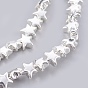 Electroplated Non-magnetic Synthetic Hematite Bead Strand, Star