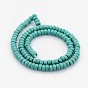 Synthetic Turquoise Beads Strands, Dyed, Rondelle, 4x6mm, Hole: 1mm, about 119pcs/strand, 16 inch