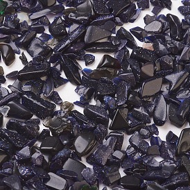 Синтетические бусины из синего золота и черного обсидиана, нет отверстий / незавершенного, чип