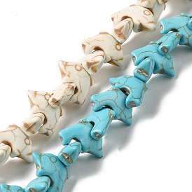 Synthetic Turquoise Beads Strands, Dolphin