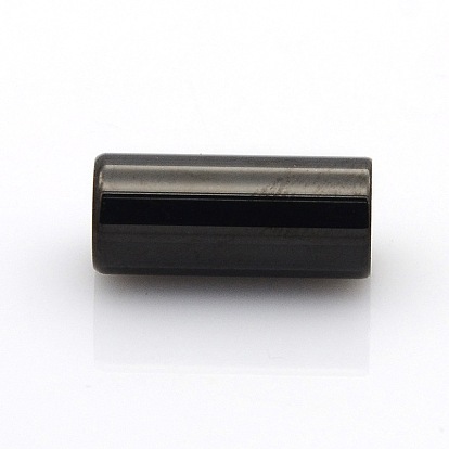 304 Stainless Steel Smooth Surface Magnetic Clasps with Glue-in Ends, Ion Plating (IP), Column