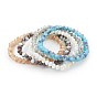 Electroplate Glass Beads Stretch Bracelets, Faceted, Round