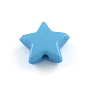 Perles acryliques opaques étoiles, 14x14x5mm, trou: 2 mm, environ 1080 pcs / 500 g