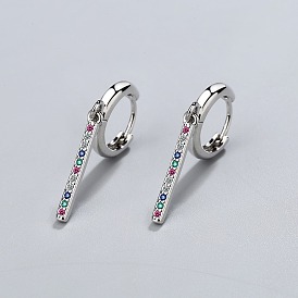Geometric Inlaid Zircon Earrings - Long, Minimalist, Tassel, Personality, Trendy.