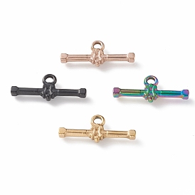 Ion Plating(IP) 304 Stainless Steel Toggle Clasps Parts, Bar