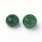 Perles européennes de jade birman / jade birman, Perles avec un grand trou   , teint, rondelle
