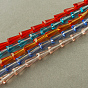 Transparent Glass Beads Strands, Faceted, Cone