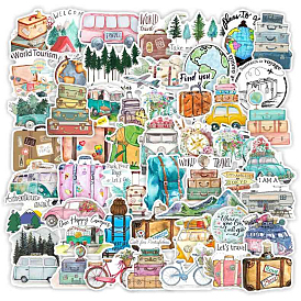 50Pcs Camping Outdoor Adventure Stickers Waterproof Stickers, for Water Bottles, Laptop, Luggage, Cup, Computer, Mobile Phone, Skateboard, Guitar Stickers