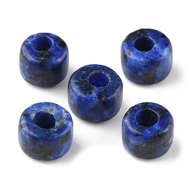 Natural Sesame Jasper/Kiwi Jasper Imitation Lapis Lazuli Beads, Dyed, Column