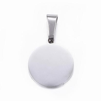 Ion Plating(IP) 304 Stainless Steel Pendants, Flat Round, with Mother & Son