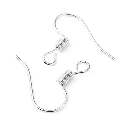 Jewelry Findings, Cadmium Free & Lead Free, Iron Earring Hooks, with Horizontal Loop, 16x14mm