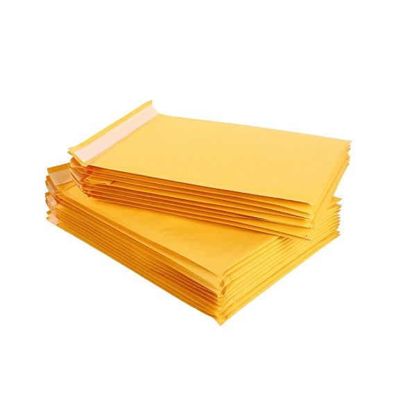 Enveloppes à bulles rectangulaires en papier kraft, enveloppes à bulles autocollantes, enveloppes postales pour l'emballage