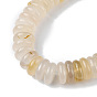 Natural White Agate Beads Strands, Disc