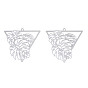 201 Stainless Steel Filigree Pendants, Etched Metal Embellishments, Leaf
