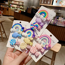 Cute Rainbow Hair Clip for Girls - Lovely Hair Accessories for Kids.