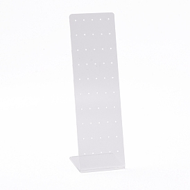 Transparent Acrylic Earrings Display Stands, L-Shaped