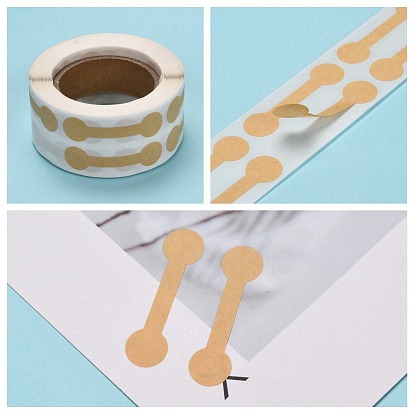 Self-Adhesive Kraft Paper Gift Tag Stickers, Adhesive Labels
